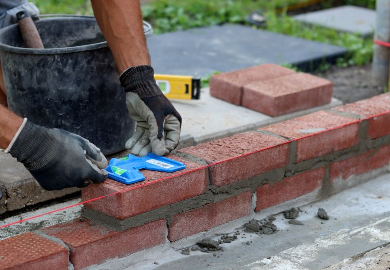 Masonry Installation of Brick Wall