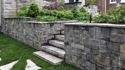Stone Retaining Wall Construction